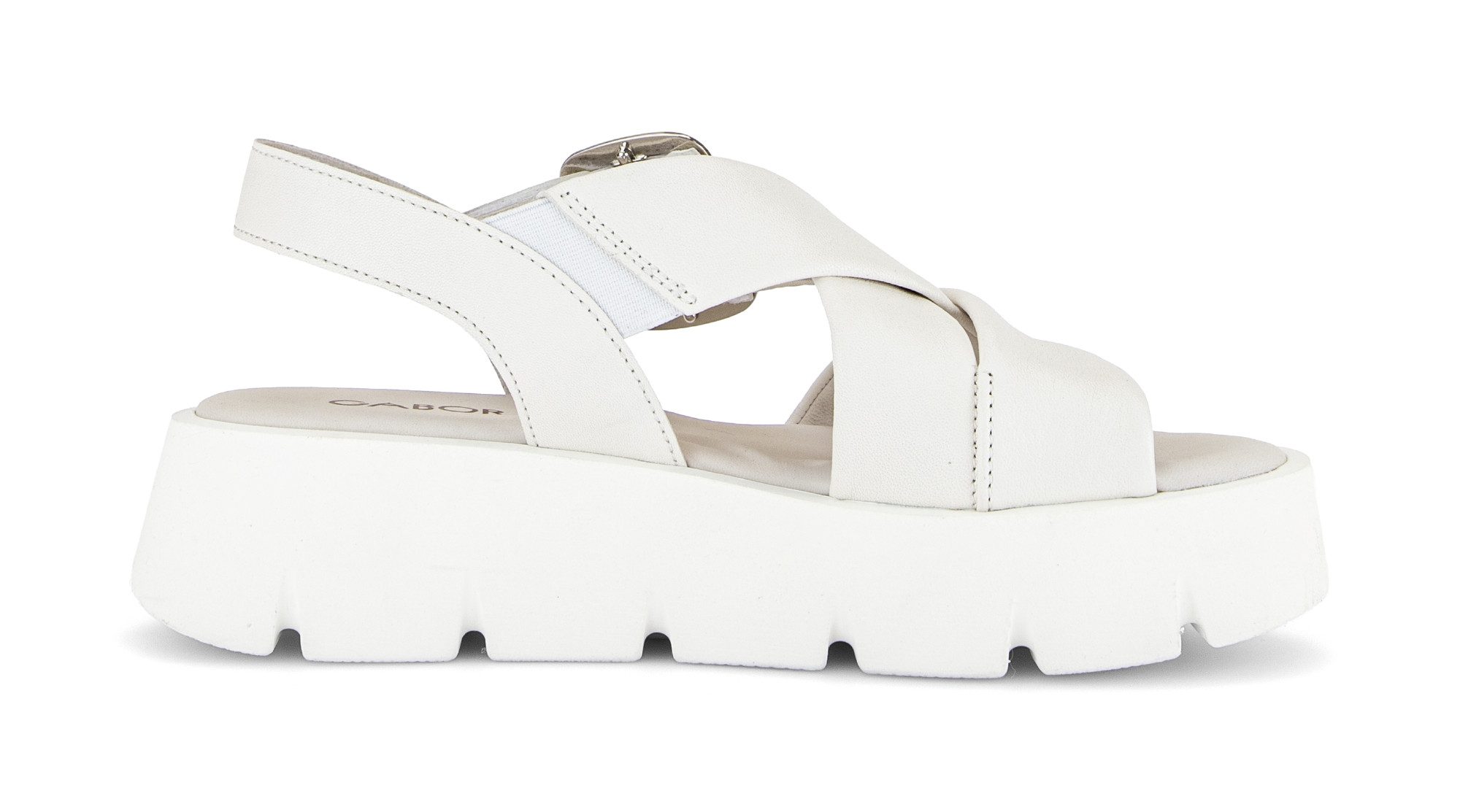 Gabor Keilsandalette, Plateau, Sommerschuh, Riemchensandale mit Kreuzbandage