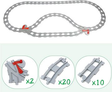 Inshow Modelleisenbahn-Hochbahn Modelleisenbahn-Hochbahn,Bausteine Zug Schienen Set, Spielzeug