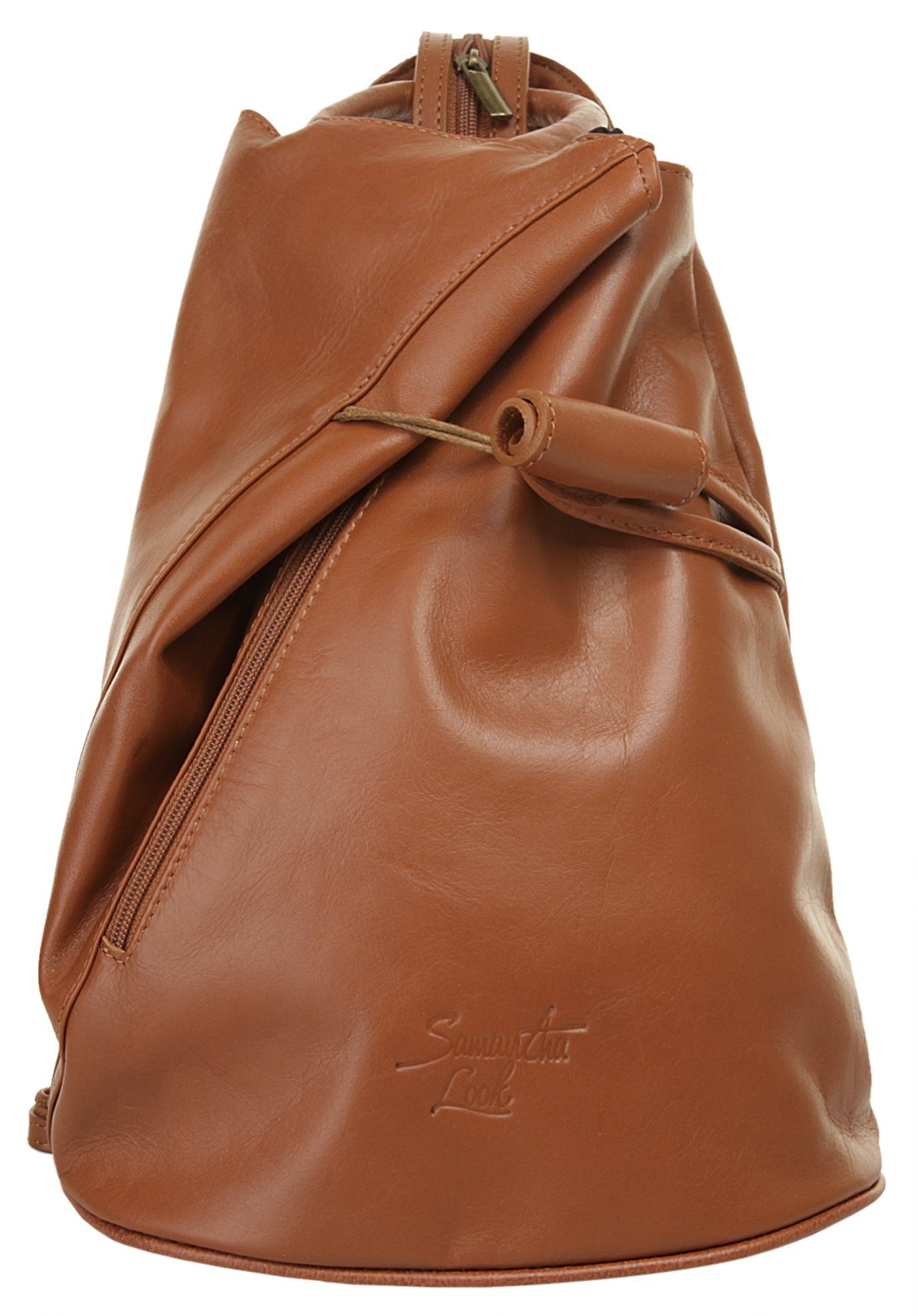 Samantha Look Cityrucksack SAMANTHA LOOK Damen echt Leder, Made in Italy, echt Leder, Made in Italy