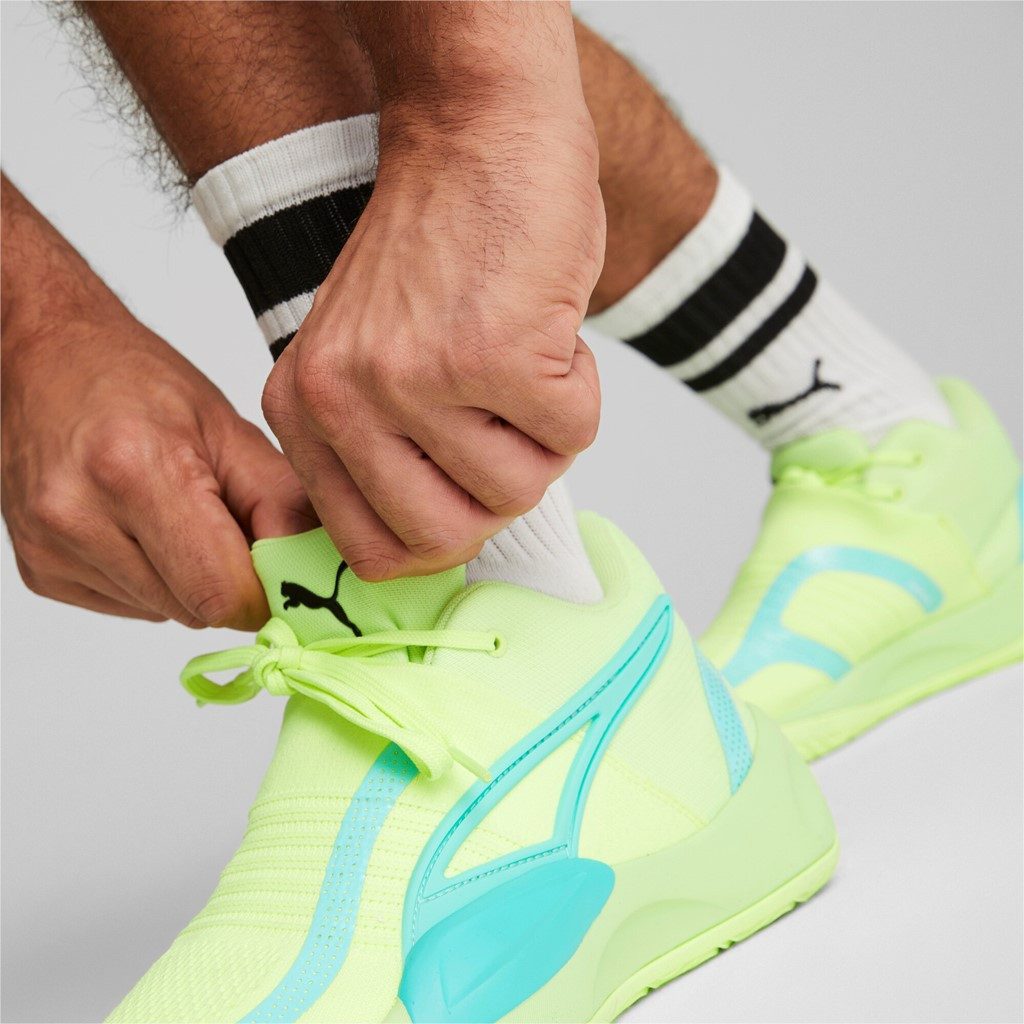PUMA Hallen-Indoorschuhe Rise Nitro lime/gelb Herren Badmintonschuh