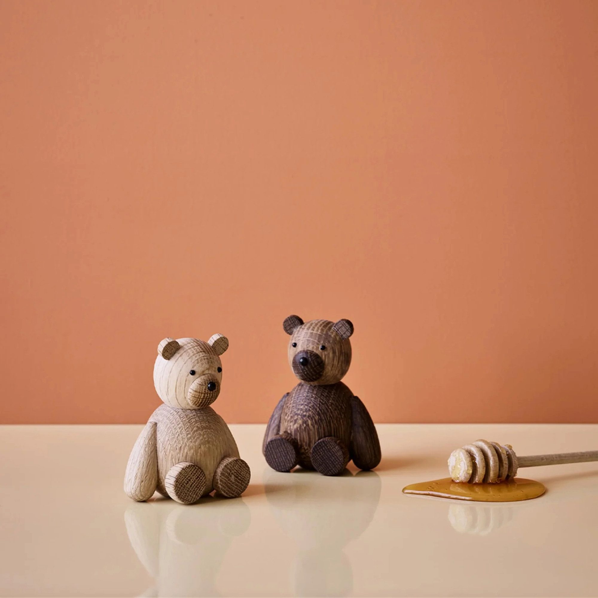 Lucie Kaas Dekofigur Lucie Kaas Holzfigur Teddy Eiche klein