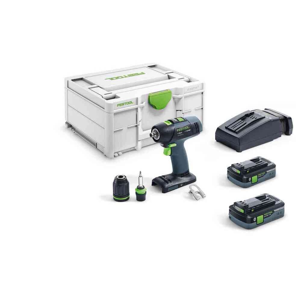 FESTOOL Akku-Bohrschrauber Festool Akku-Bohrschrauber T 18+3 HPC 4,0 I-Plus