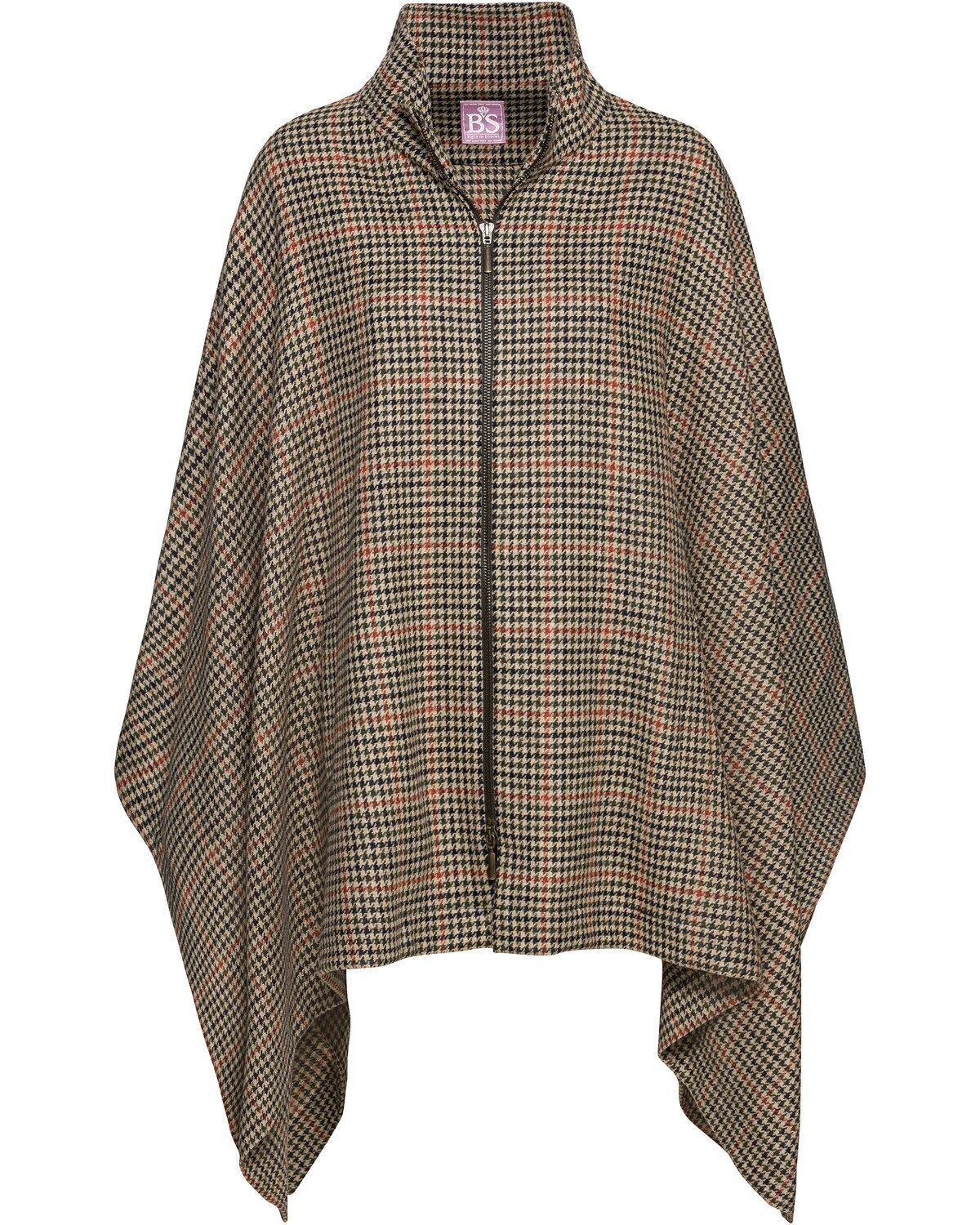 Brigitte von Schönfels Poncho Karo-Poncho mit Hahnentritt-Muster