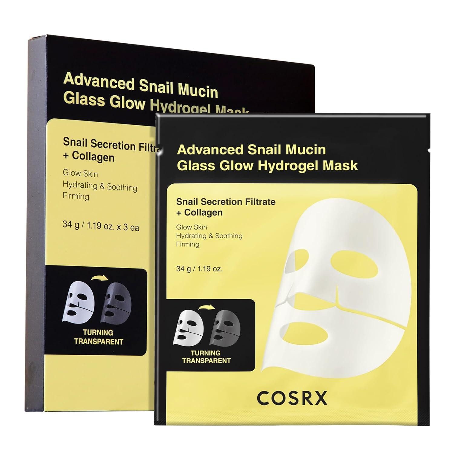 Gesichtsmasken-Set Advanced Snail Mucin Glass Glow Hydrogel Mask – Intensiv
