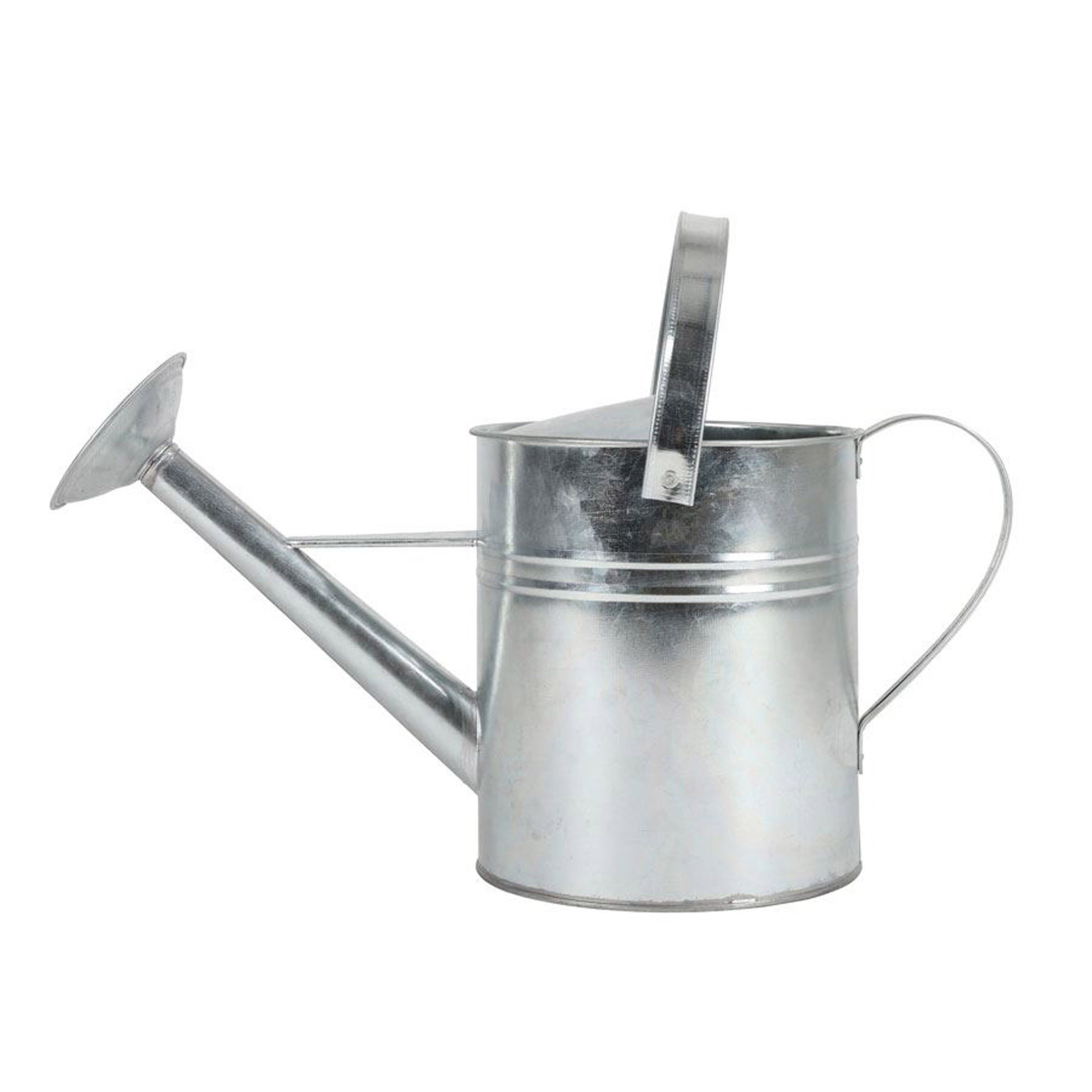 Spetebo Gießkanne Zink Gießkanne silber - 5 L (1 Gießkanne, 1-tlg., Gießkanne), Kleine Pflanzen Gießkanne aus Zink mit 5 Liter Fassungsvermögen