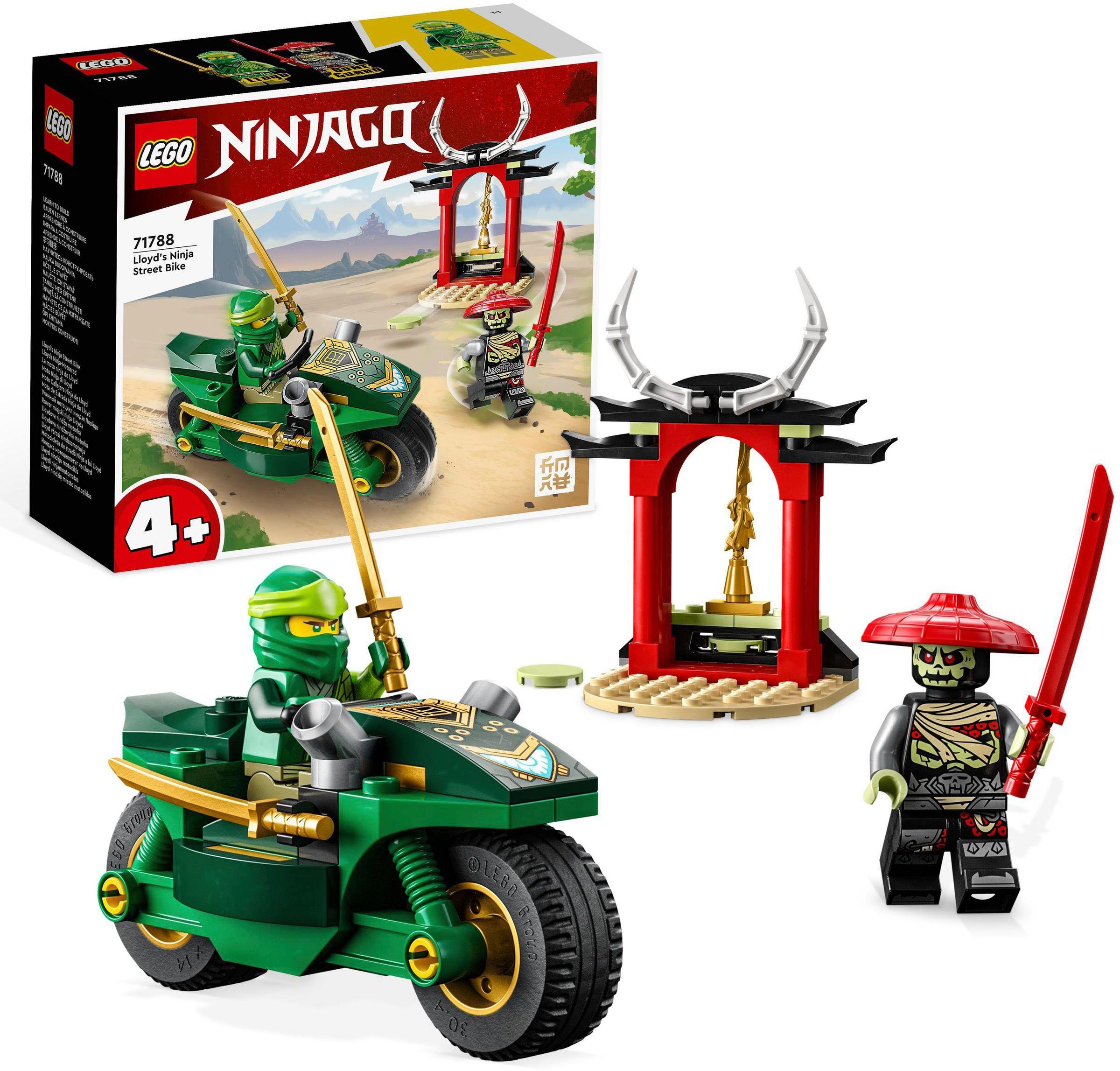 LEGO® Konstruktionsspielsteine »Verfolgungsjagd mit Kais Flitzer und Ras'  Motorrad (71789)«, (103 St.), LEGO® NINJAGO; Made in Europe bei