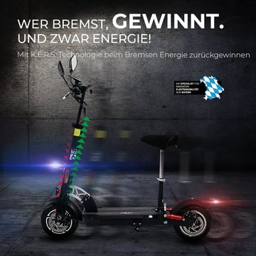 eFlux E-Scooter »E-Scooter Elektro Roller Scooter Lite Six«, 40,00 km/h, bis zu 45 km - inkl. Straßenzulassung - 1000 W /48 V