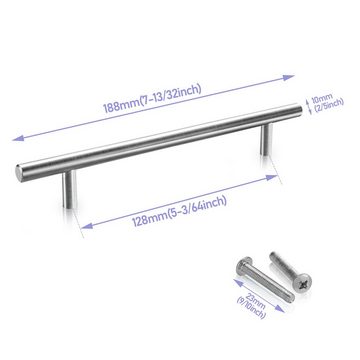 Randaco Möbelgriff 10X Möbelgriffe Bügelgriff Küchengriff Griffe Schrankgriff BA 128mm