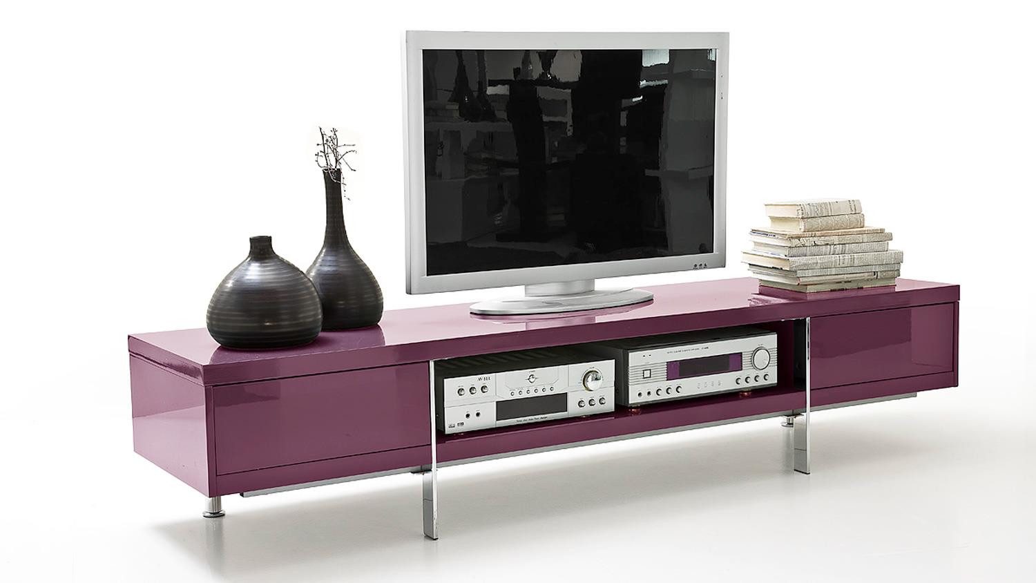MCA furniture Lowboard TV Board Lowboard in purple lila Hochglanz lackiert günstig online kaufen