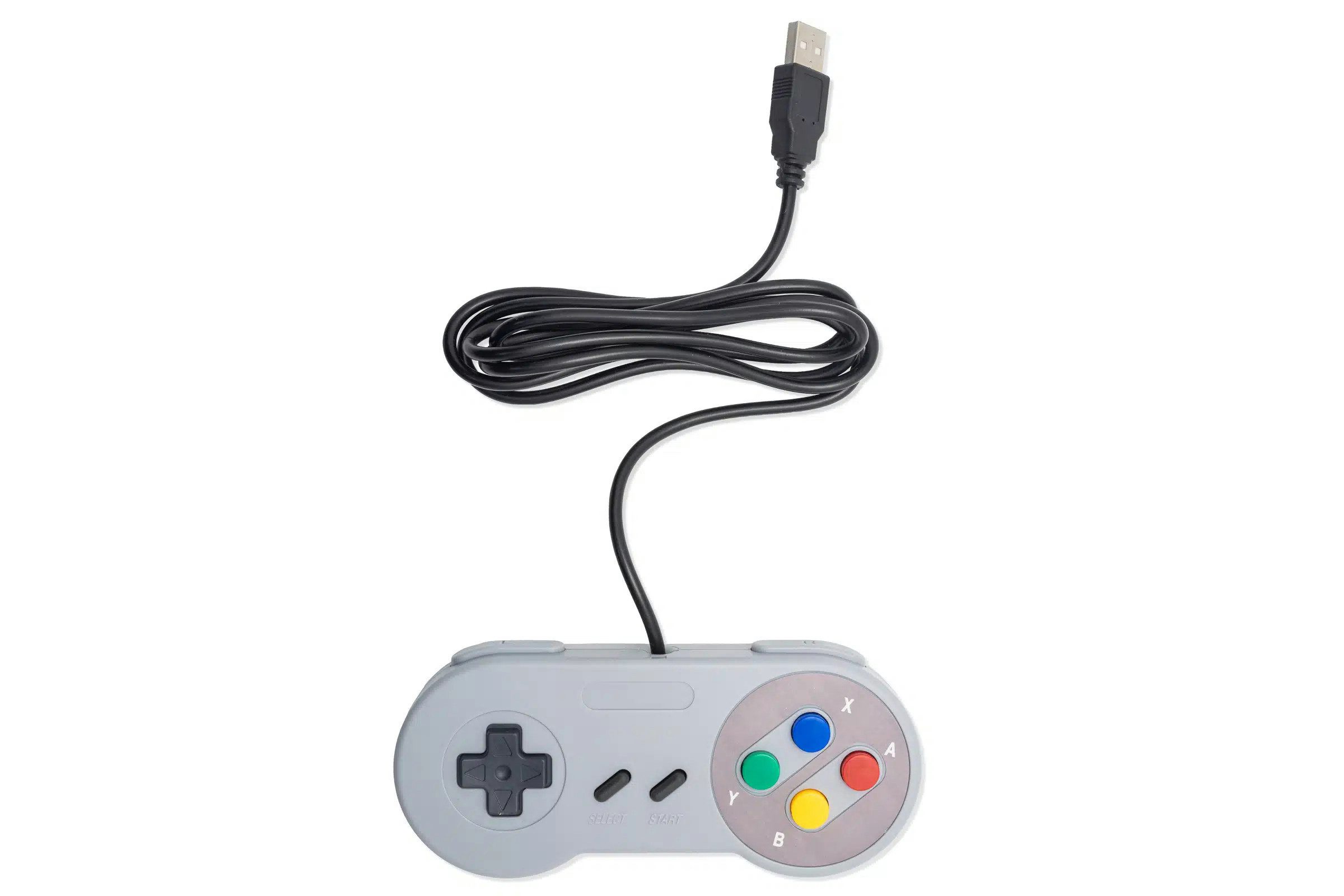 USB 2.0 Controller im SNES Design grau Gaming-Controller