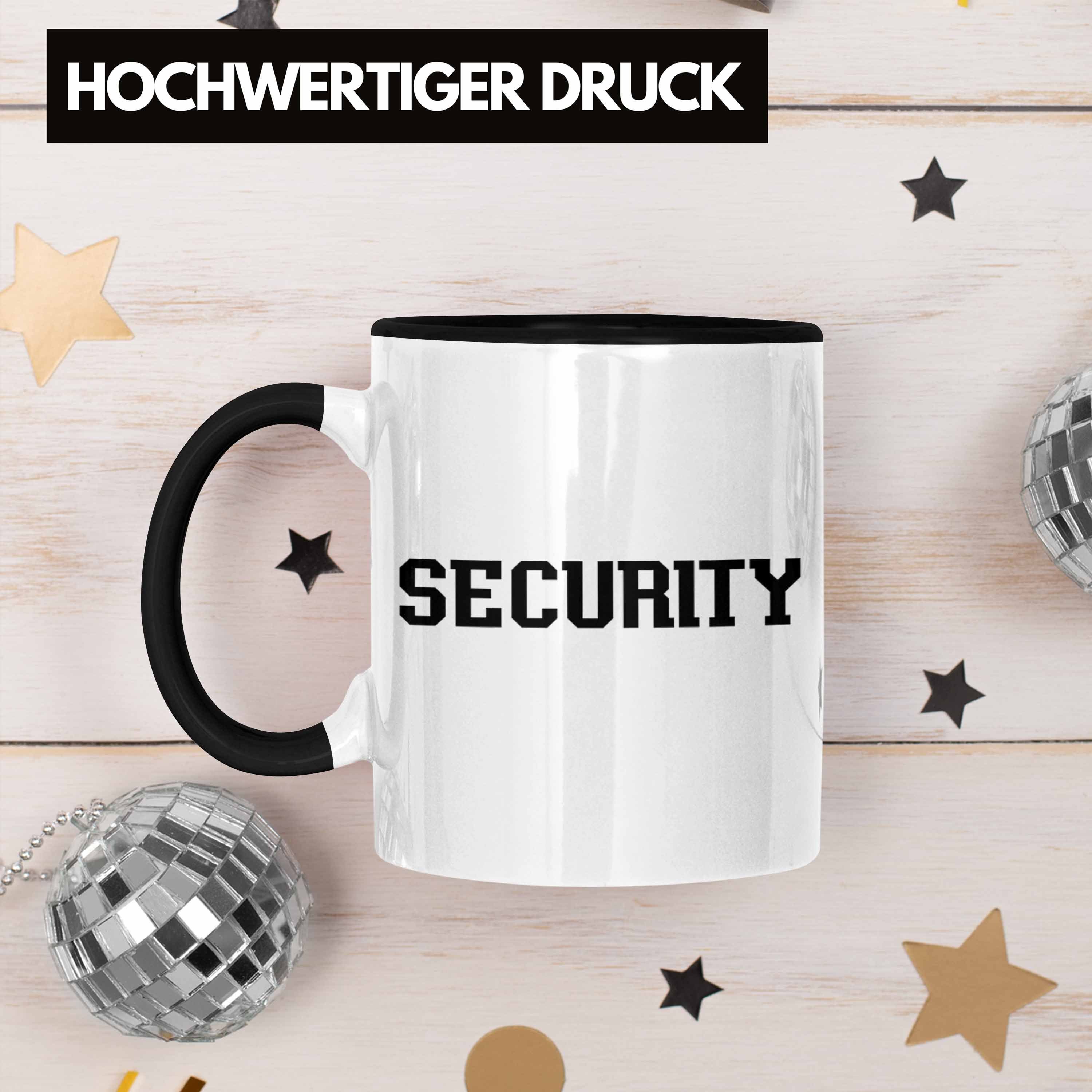 Trendation Tasse Security Tasse für Schwarz für Geschenk Wächter Türsteher Beschützer