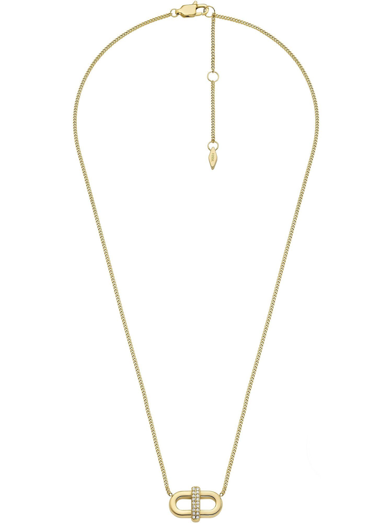 Fossil Collier Fossil Damen-Kette Edelstahl Glasstein günstig online kaufen