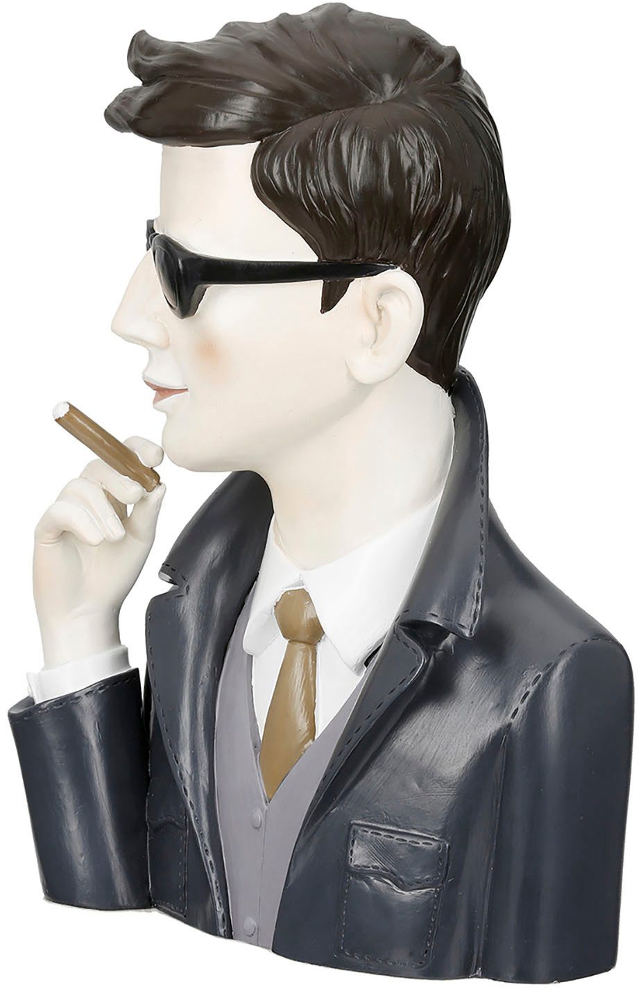 Casablanca by Gilde Dekofigur Figur Gentlemam (1 St), Handbemalt in Grau und Schwarz – Bild 3 von 5