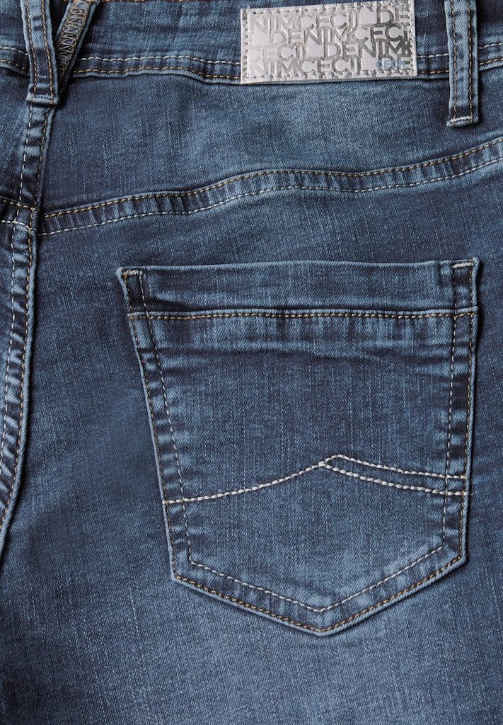 CECIL Bequeme Jeans Cecil / Da.Jeans / Style NOS Scarlett Mid Blue günstig online kaufen