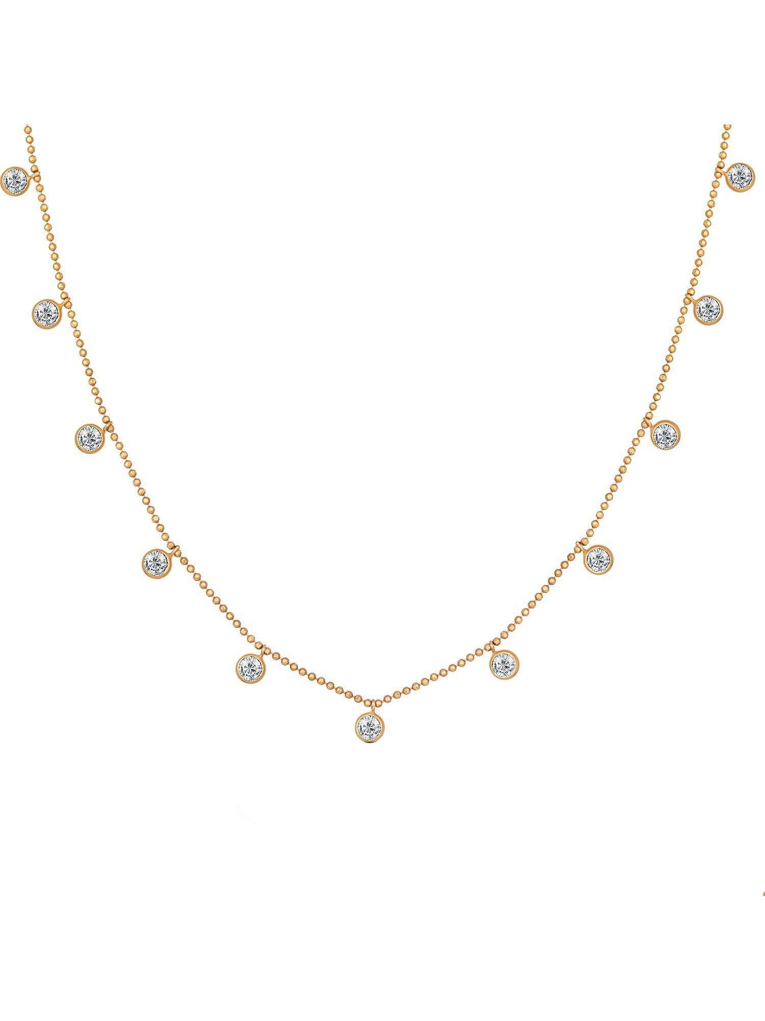 Silberkette Caï Damen-Kette 925er Silber 11 Zirkonia
