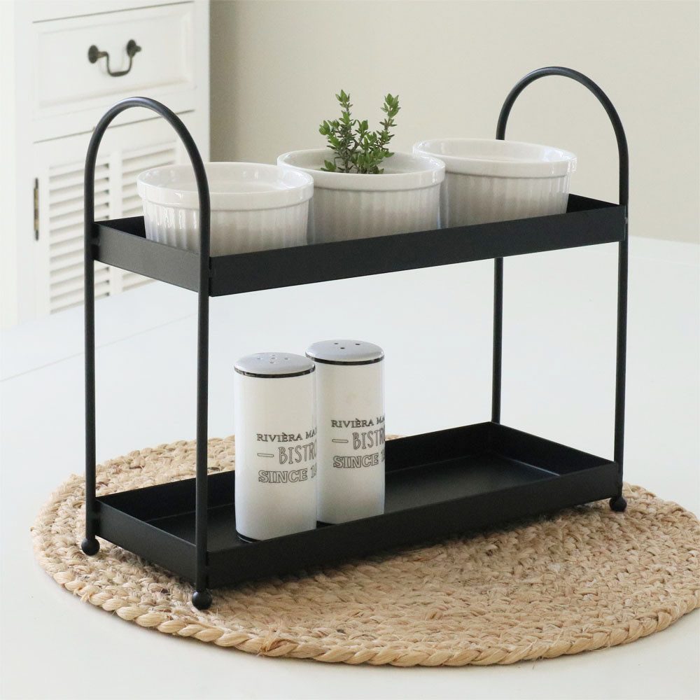Grafelstein Etagere Etagere KITCHEN schwarz aus Metall schmale Metalletagere Gewürzregal B, Metall, (kein, einzeln) – Bild 2 von 3