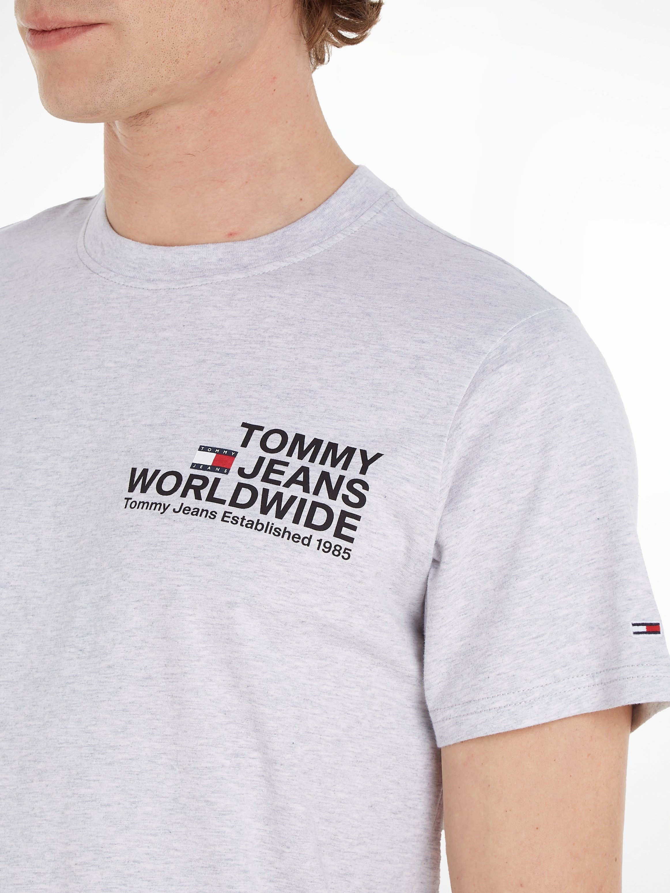 Tommy Jeans T-Shirt TJM TJ TEE ENTRY REG Grey Htr WW CONCERT Silver