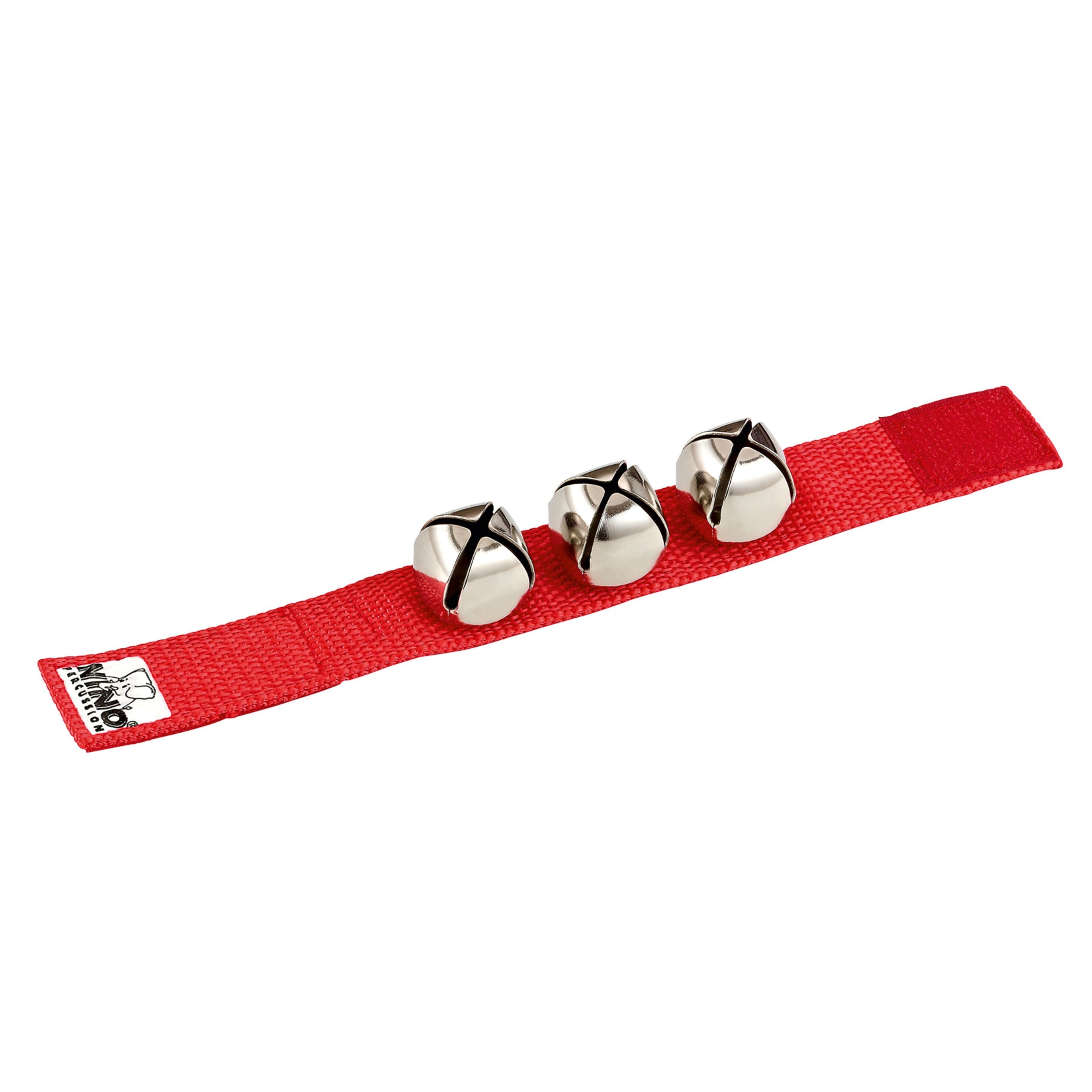 Meinl Percussion Schellenkranz, Drums for Kids, Hand Percussion, Wrist Bell NINO961R, Rot - Hand Percussion für Kinder