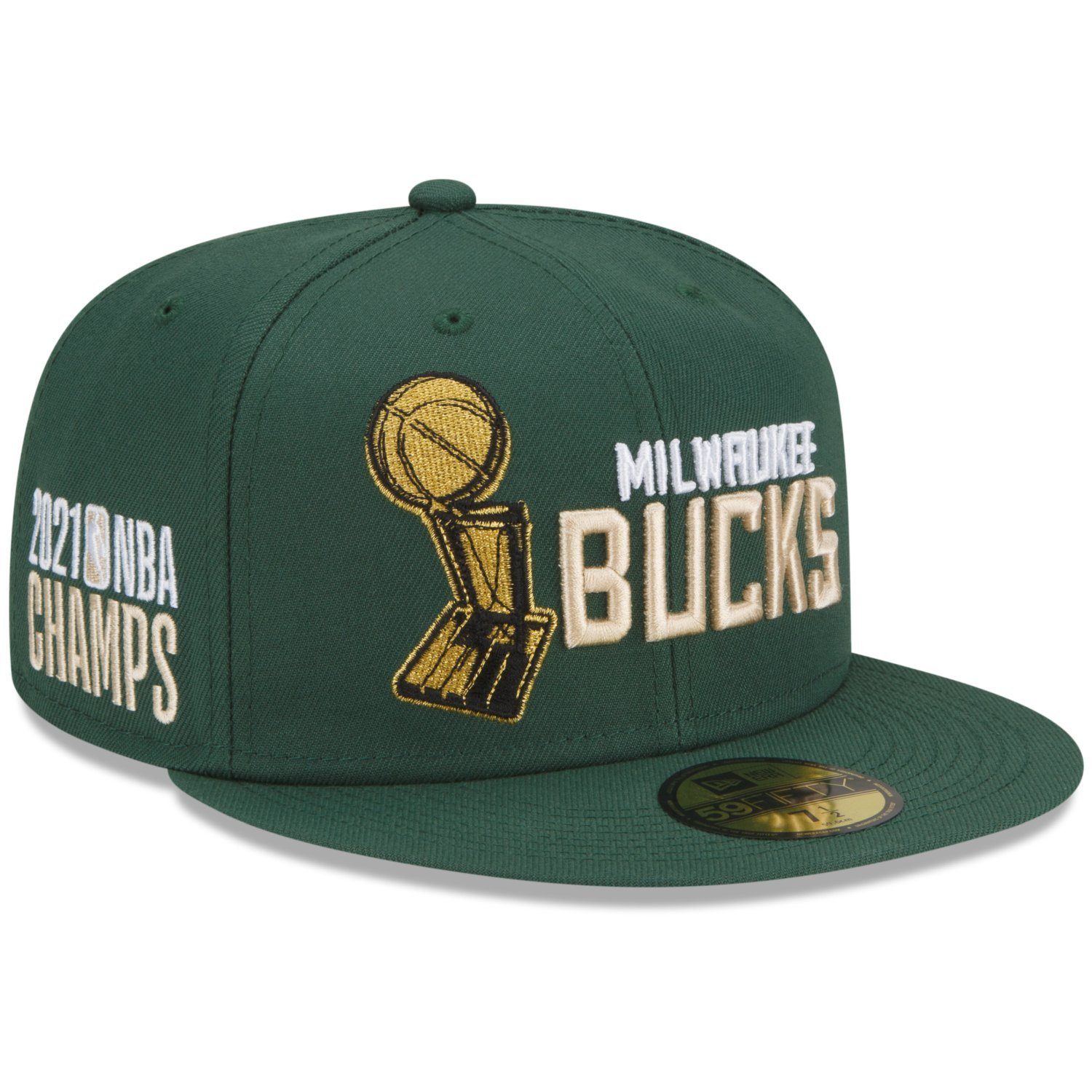 New Era Fitted Cap 59Fifty NBA CHAMPIONS Milwaukee Bucks grün
