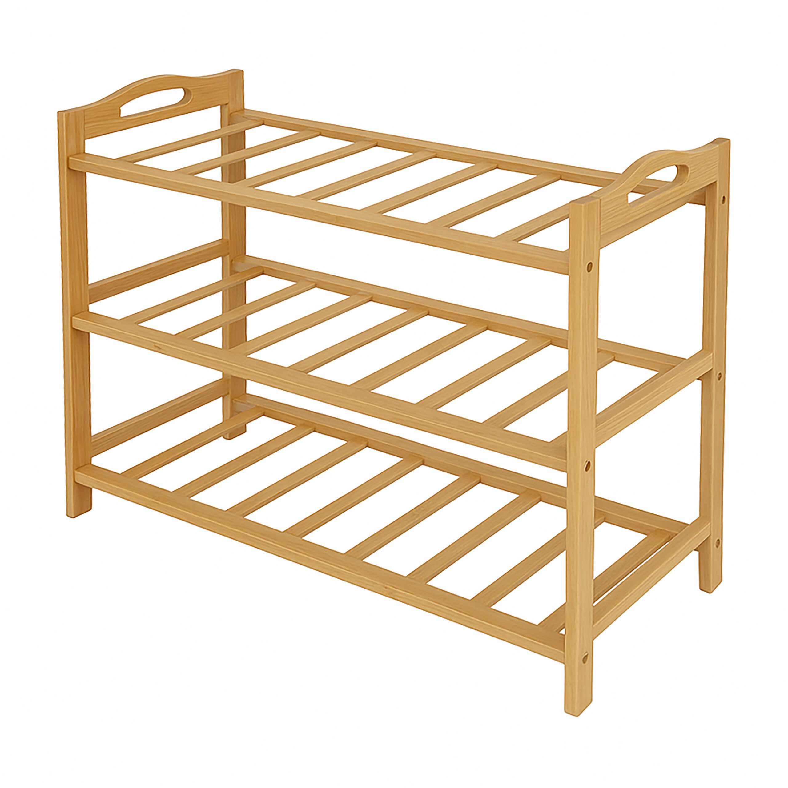 relaxdays Schuhregal aus Bambus, natur günstig online kaufen