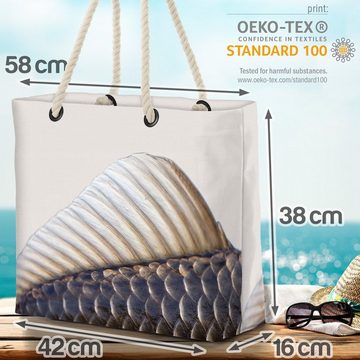 VOID Strandtasche (1-tlg), Fischflosse Fisch Schuppen Angeln flosse fisch haut tier geometrie s