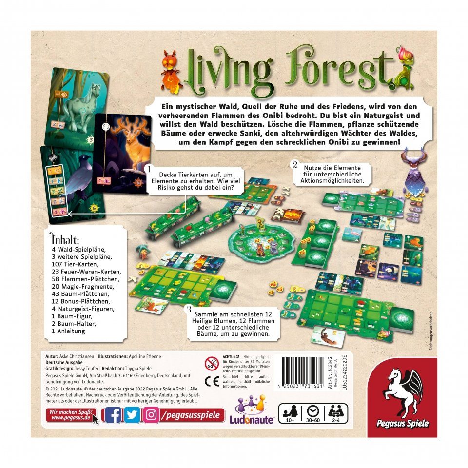 deutsch Spiele Living Forest Spiel, Pegasus -