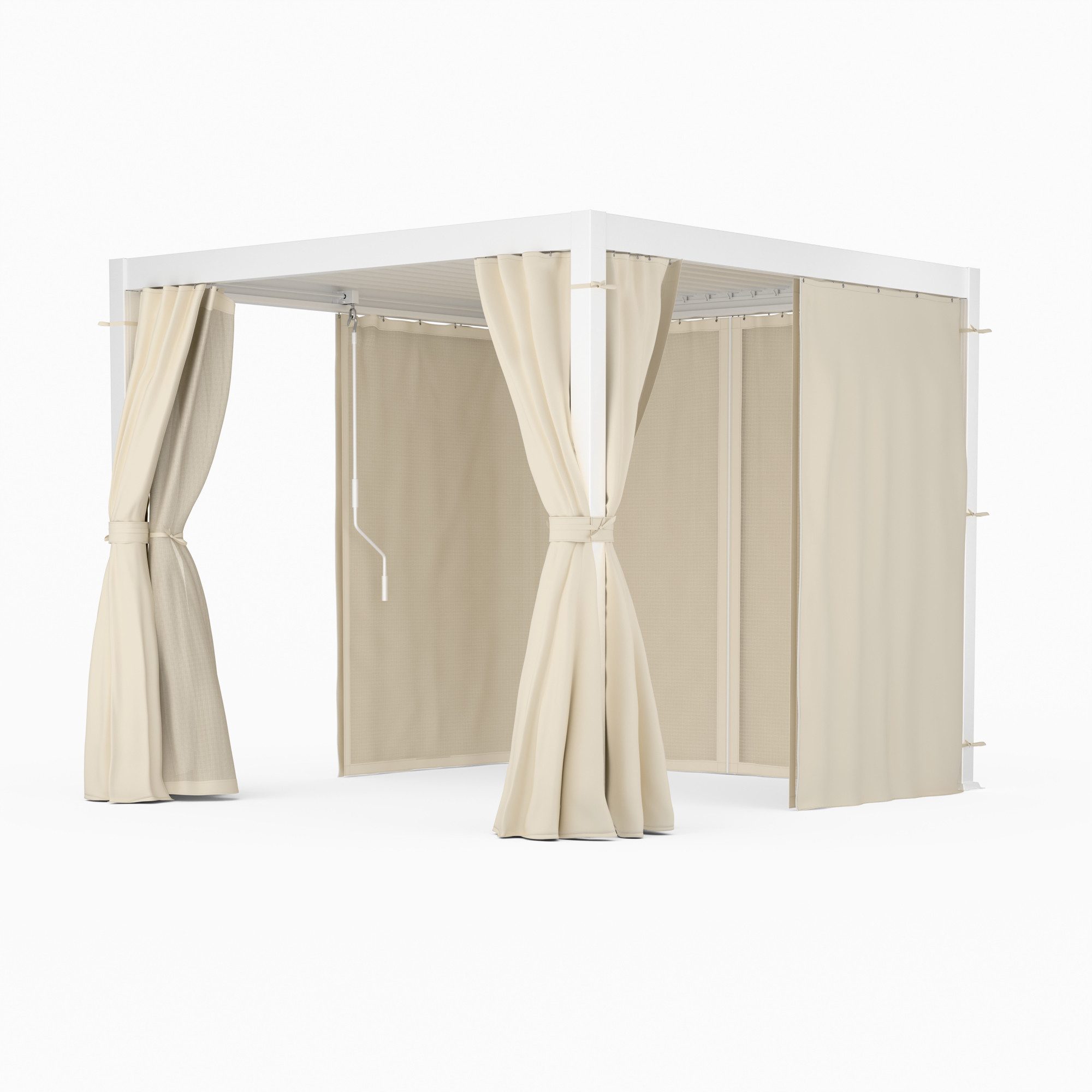 blumfeldt Pavillon LuminaHaven, (Set), Gartenpavillon Outdoor Garten Moskitonetzen Vorhängen 250x300x300 cm