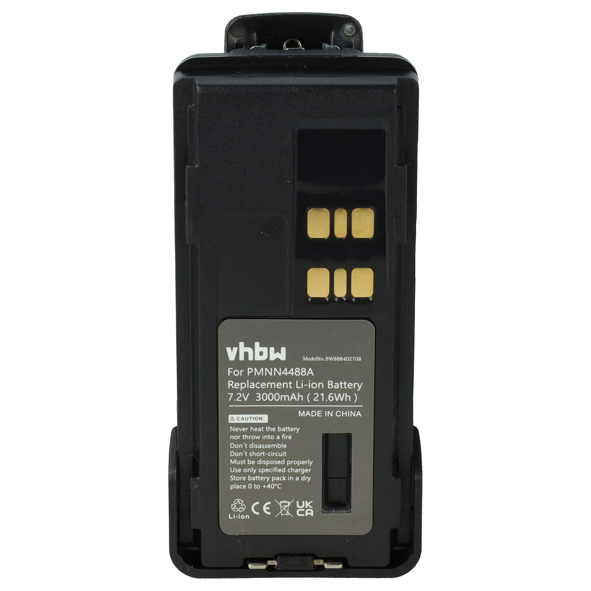 vhbw kompatibel P8660, Li-Ion P8600, XiR 3000 mit Motorola Akku mAh P6620, XiR XIR P8620 V) XiR (7,2