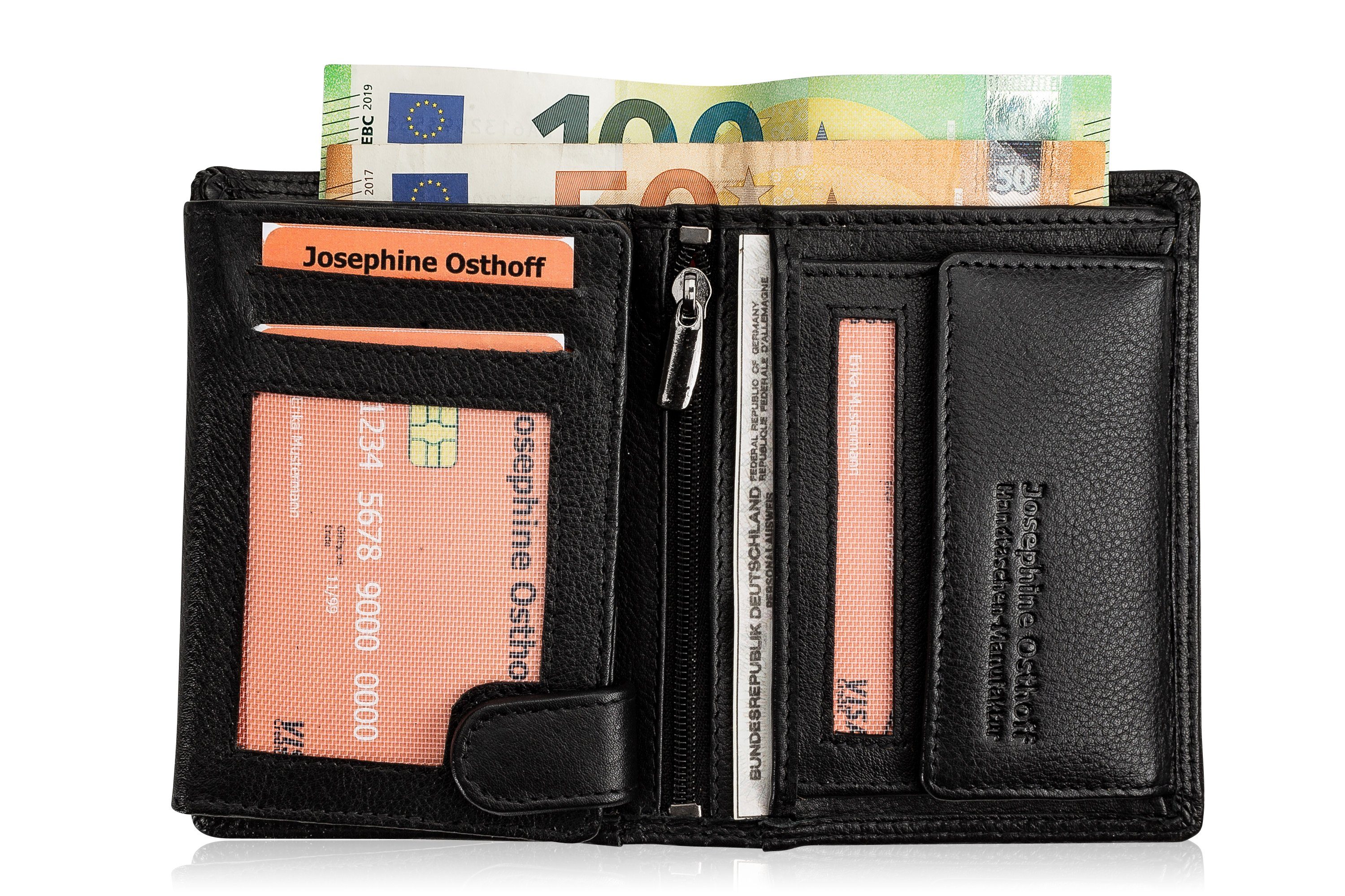 schwarz Josephine Cash Geldbörse Brieftasche Osthoff