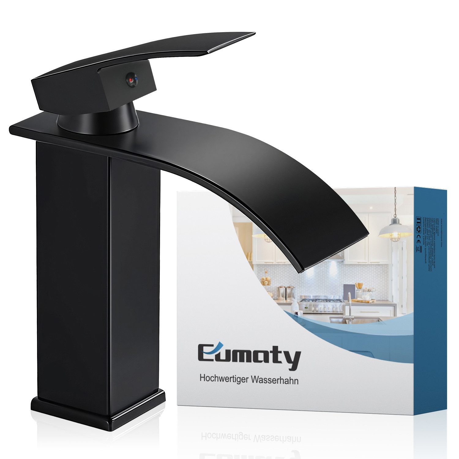 Eumaty Badarmatur Wasserhahn Bad Wasserfall Waschtischarmatur günstig online kaufen
