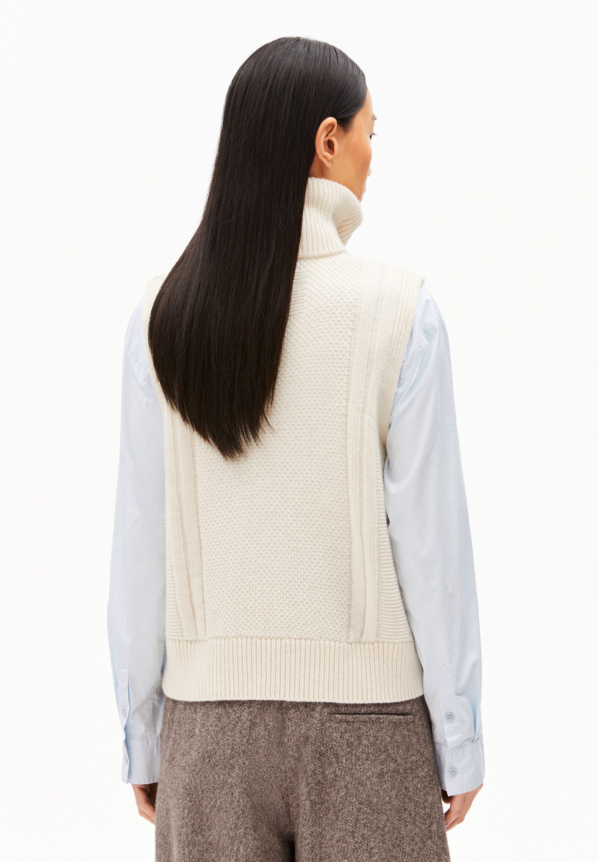 Armedangels Shirttop OLAIAAS CABLE (Relaxed Fit) Kragen