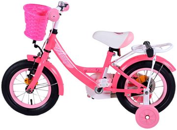 Volare Kinderfahrrad Kinderfahrrad Ashley für Mädchen 12 Zoll Kinderrad in Rot/Rosa