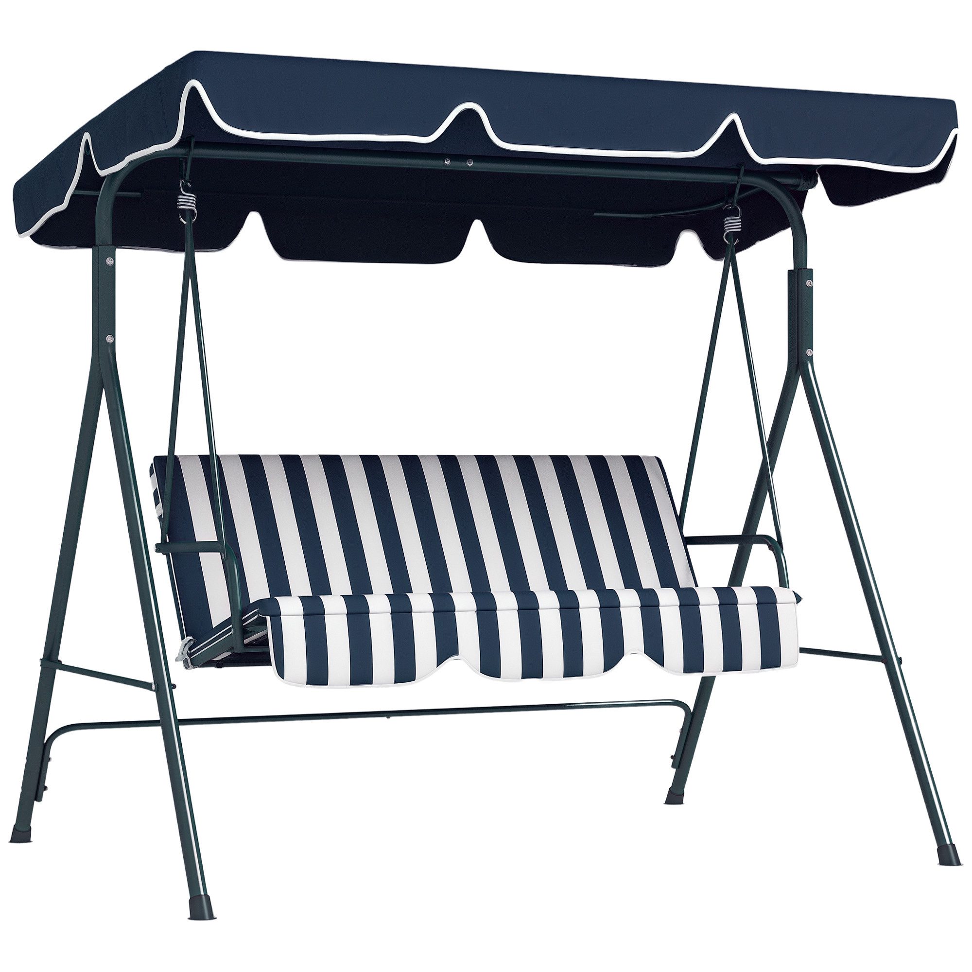 Outsunny Hollywoodschaukel, 3-Sitzer, mit verstellbarem Dach, Schwingbank, günstig online kaufen