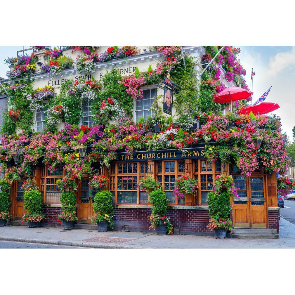 Wooden City Puzzle Holzpuzzle Londoner Pub 2in1, 300 Teile ECO, Puzzleteile