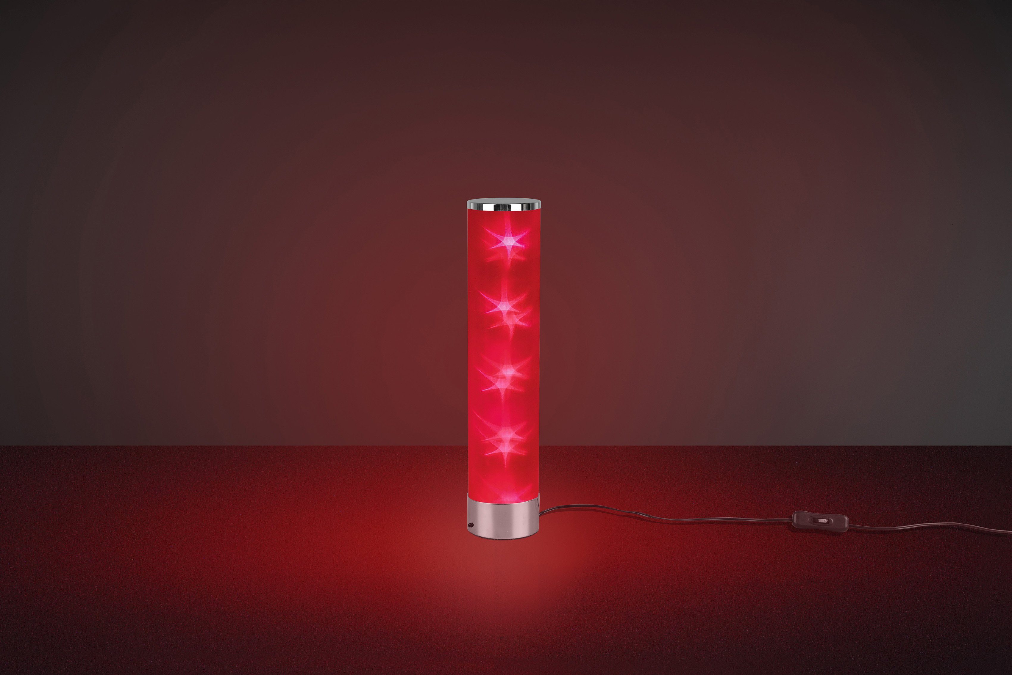 TRIO Leuchten LED Tischleuchte Funktion RGBW-Farbwechsler, LED Dimmer, Fernbedienung Schnurschalter, integriert, RICO, Memory über fest Warmweiß