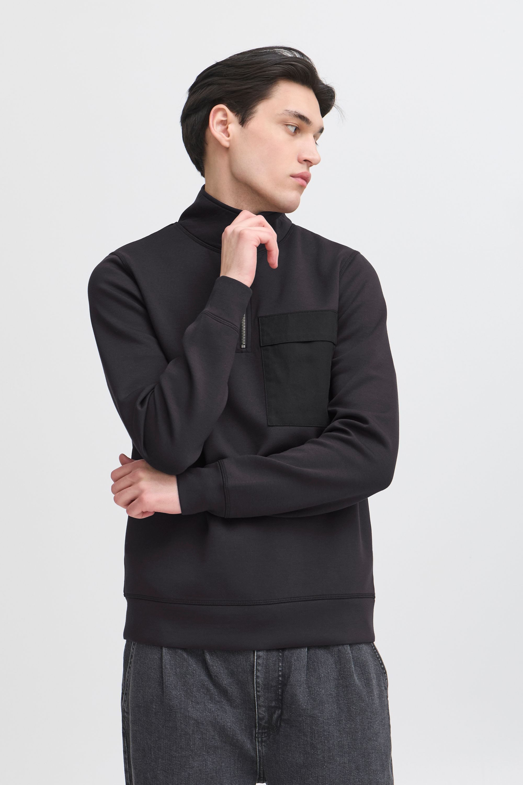 Casual Friday Longsweatshirt CFRO viscose sweat Modischer Troyer mit Brustt günstig online kaufen