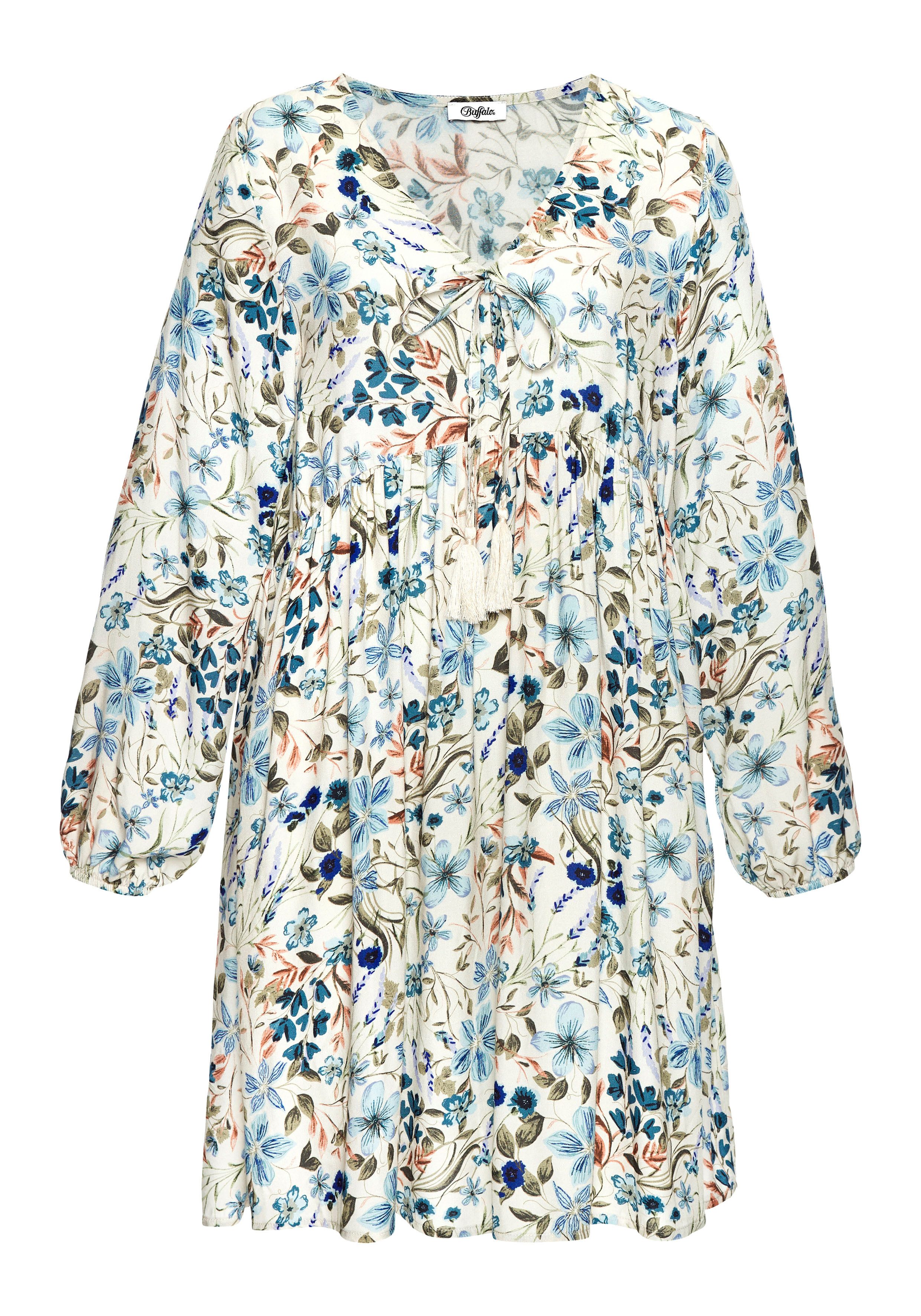Buffalo Tunikakleid aus leichter Viskose-Webware mit Blumendruck günstig online kaufen