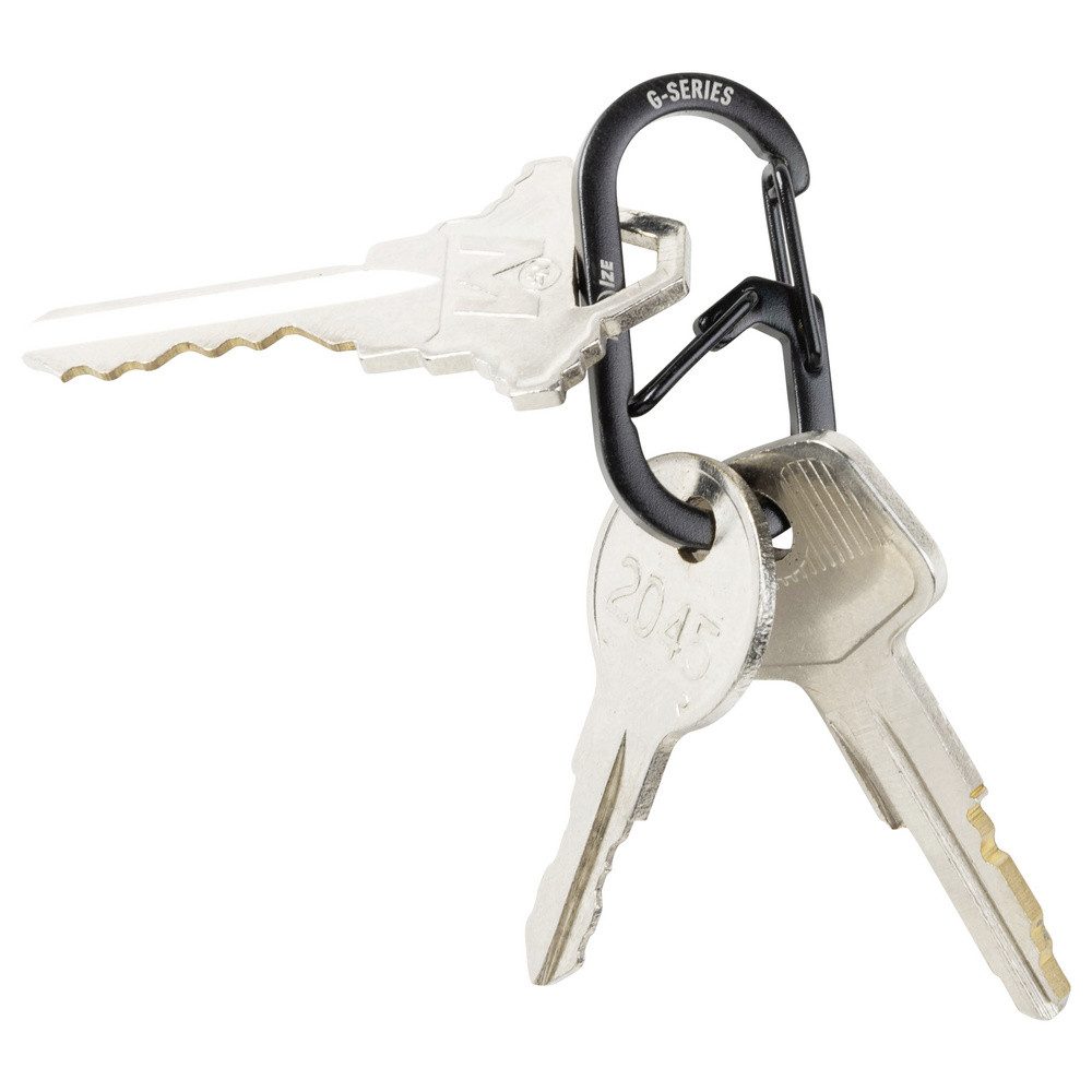 Nite Ize Schlüsselanhänger NITE Ize Schlüssel-Karabiner NI-GS1-01-2R6 Schwarz 2 St.
