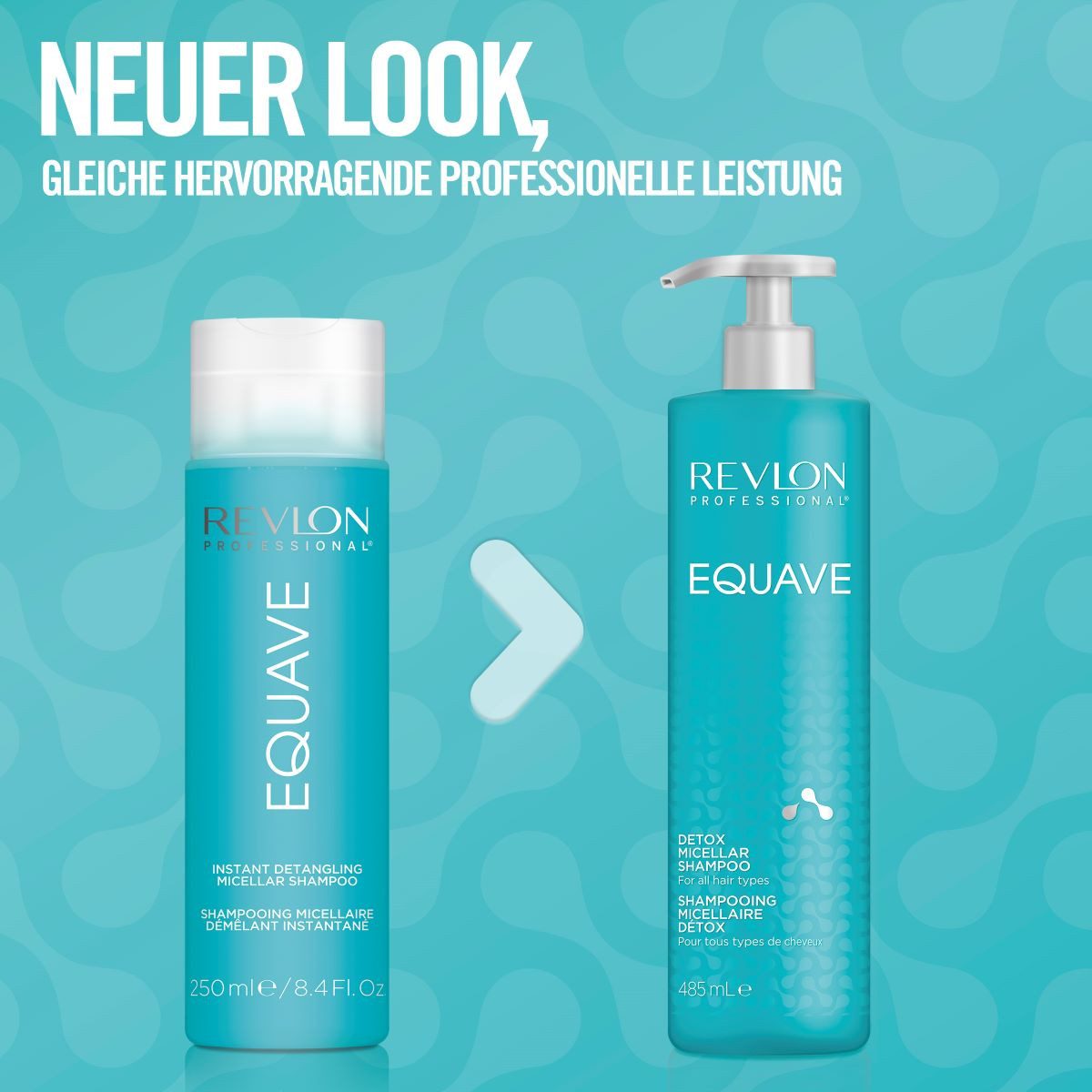REVLON PROFESSIONAL Haarshampoo EQUAVE DETOX MICELLAR SHAMPOO FÜR ALLE HAARTYPEN, Die pH-neutrale Formel glättet die Haarstruktur und verleiht Glanz.