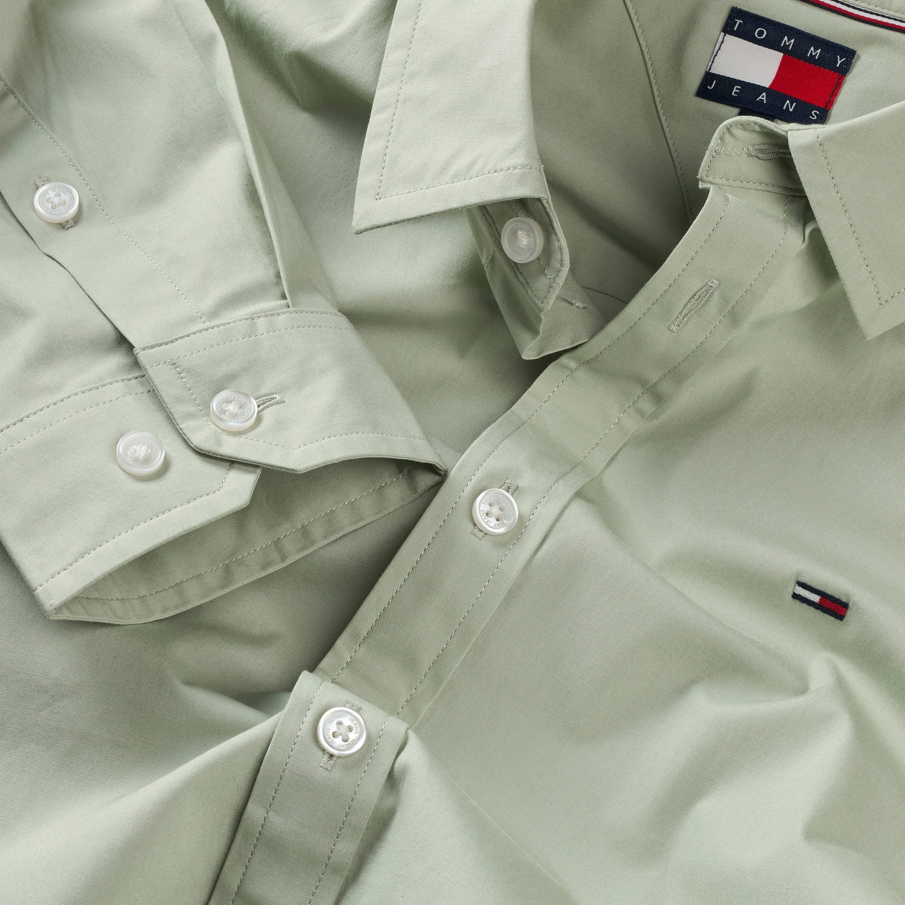 Tommy Jeans Langarmhemd Sabim Stretch Shirt Stretch Hemd, Premium, Slim Fit, mit Elasthan