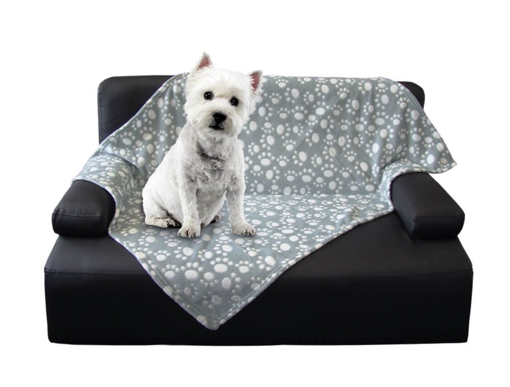 Nobby Tierdecke Fleece Plaid "EMMI" Classic, grau, 50x75cm – Bild 2 von 3