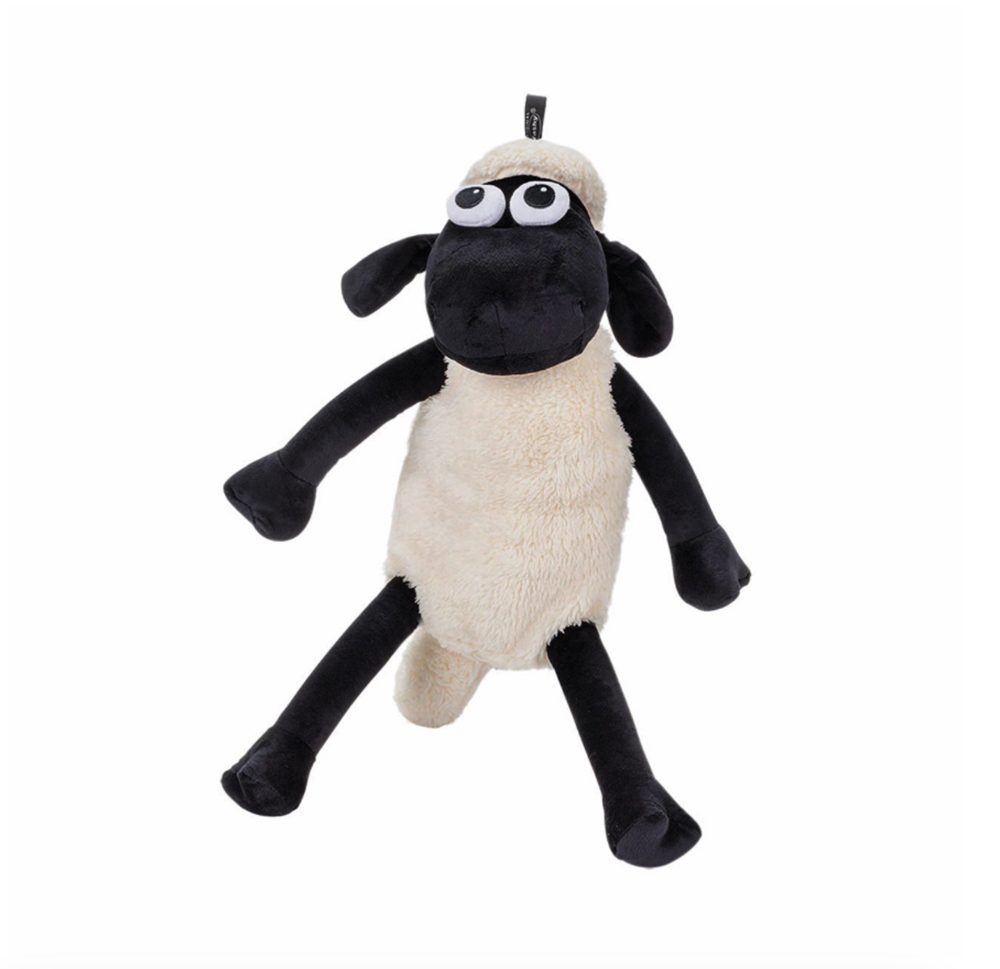 Fashy Wärmflasche Wärmflasche Shaun das Schaf Flauschbezug 0,8 Liter, Wärmetier Kinde, (1-tlg), 2in1 - weiches Kuscheltier und Wärmflasche in einem