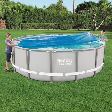 BESTWAY Pool-Abdeckplane BESTWAY Flowclear Solarplane Wärme Heiz Folie Blau für Pool Swimmingpool Ø 530cm, Geeignet: für Pools ab Ø530cm