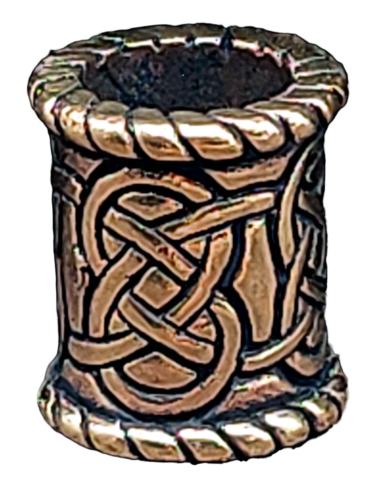 Kiss of Leather Діадема Bartperle Haarperle Bronze Keltenknoten keltische Knoten 8mm