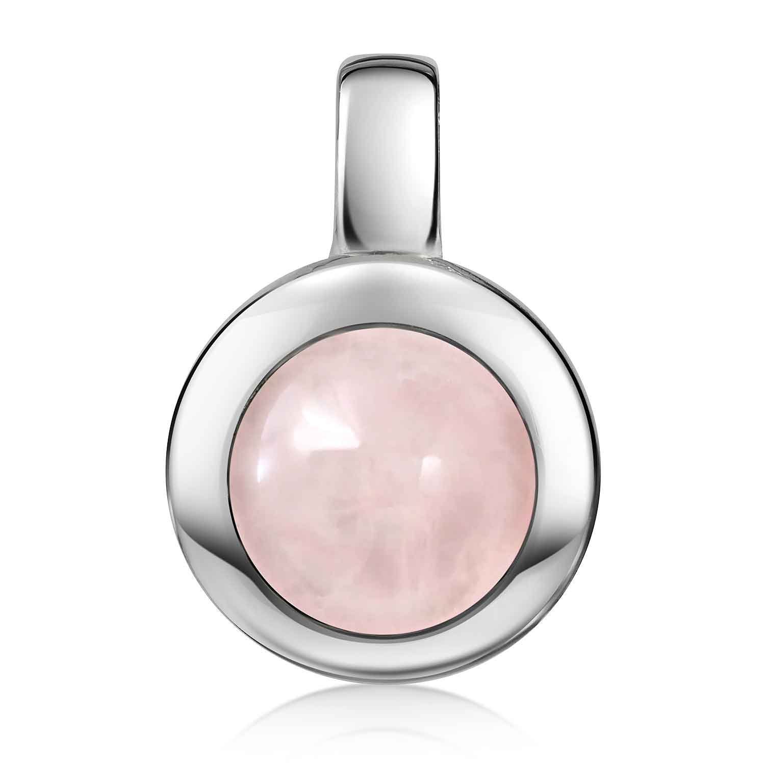 Materia Kettenanhänger Rosenquarz Edelstein Anhänger Rosa günstig online kaufen