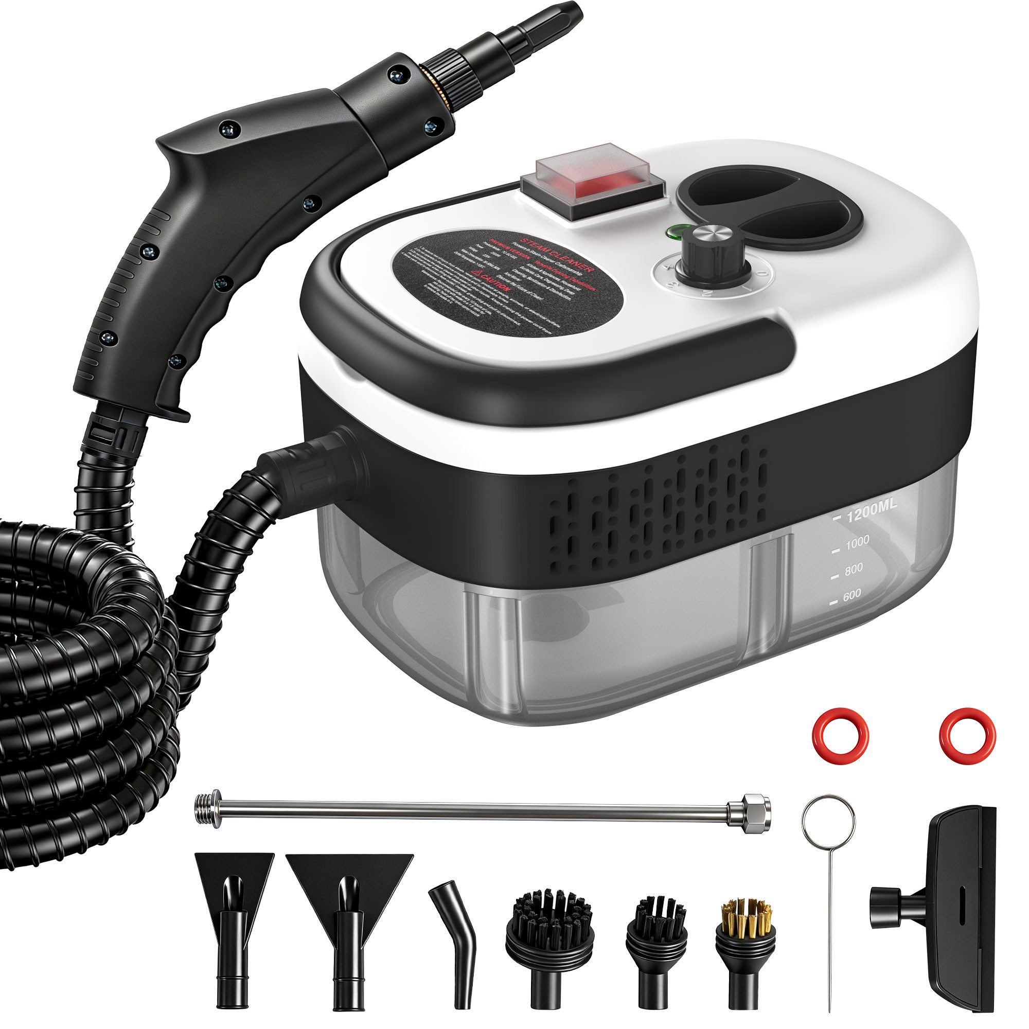 Luckice Dampfreiniger 2500W Handdampfreiniger, tragbarer Reiniger, Küchenreiniger, 2500 W, geeignet für Böden, Fenster und Küchen.