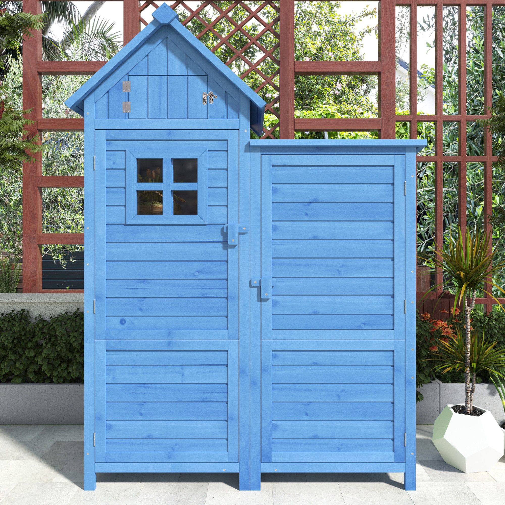 IDEASY Gerätehaus Gartenschrank 118x54x173cm, Gartenhaus für günstig online kaufen