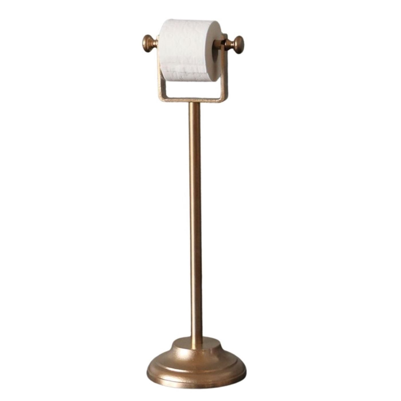 baario Toilettenpapierhalter Toilettenpapierständer CORSY gold, stehend antik Design matt ohne bohren