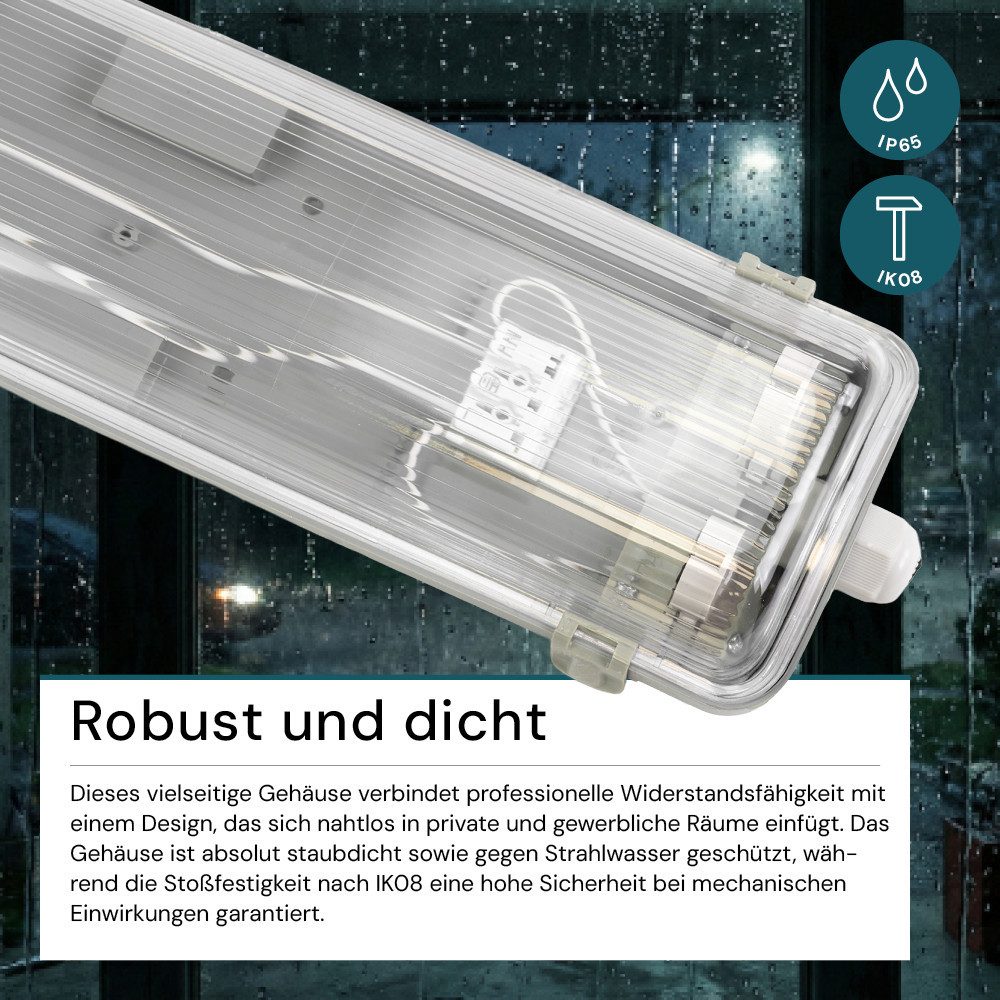 LUXULA LED Unterbauleuchte LUXULA LED Wannenleuchte 122 cm Neutralweiß Weiß, Neutralweiß