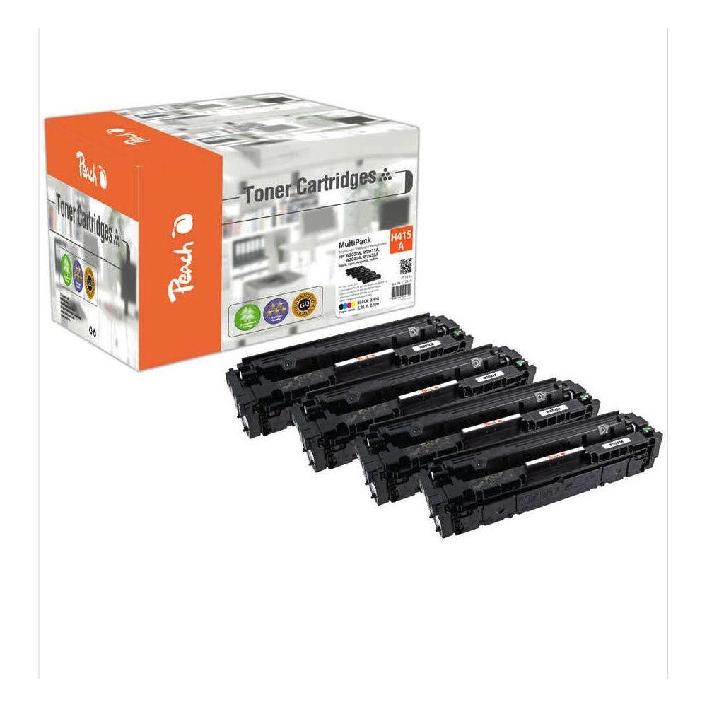Peach Peach Toner Spar Pack PT1139 für HP 415A Toner. Laserdrucker, (CO2-neutraler Versand und einfacher Rückversand)